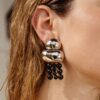 ARETE NAREA PLATEADO ONIX - Imagen 2